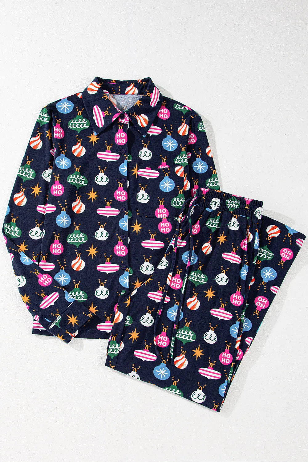 Ornament Print Pajama Set