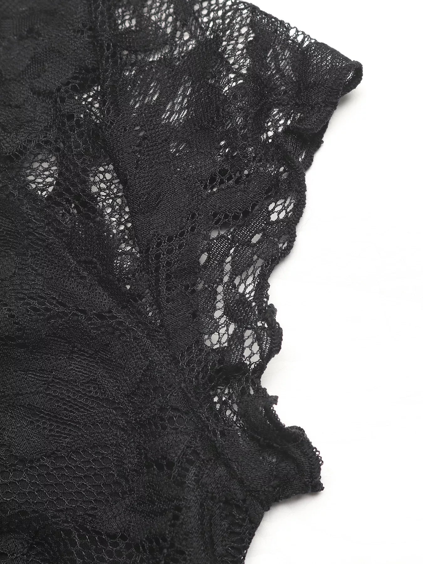 Lace V-Neck Backless Top - Detail View 6