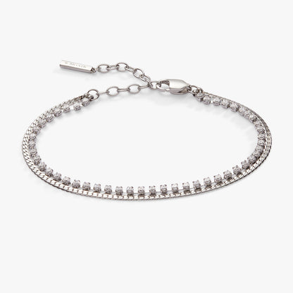 Double Strand Crystal Tennis Chain Bracelet - Alex and Ani - Detail View 9