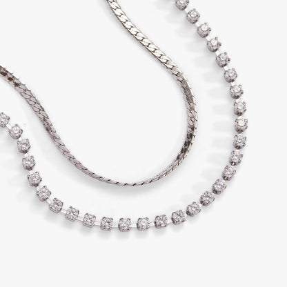 Double Strand Crystal Tennis Chain Bracelet - Alex and Ani - Detail View 10