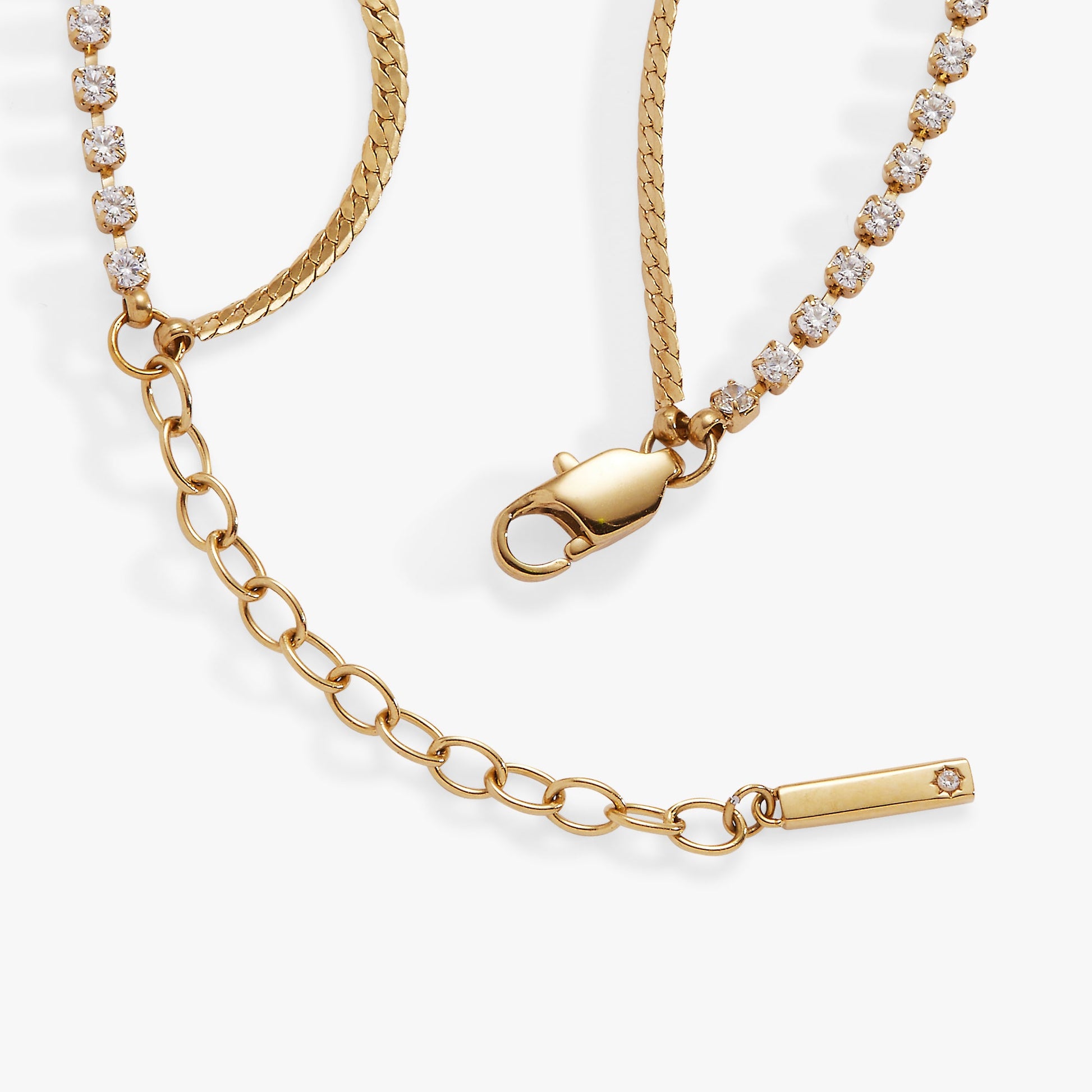 Double Strand Crystal Tennis Chain Bracelet - Alex and Ani - Detail View 4