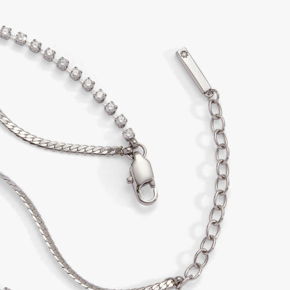 Double Strand Crystal Tennis Chain Bracelet - Alex and Ani - Detail View 11