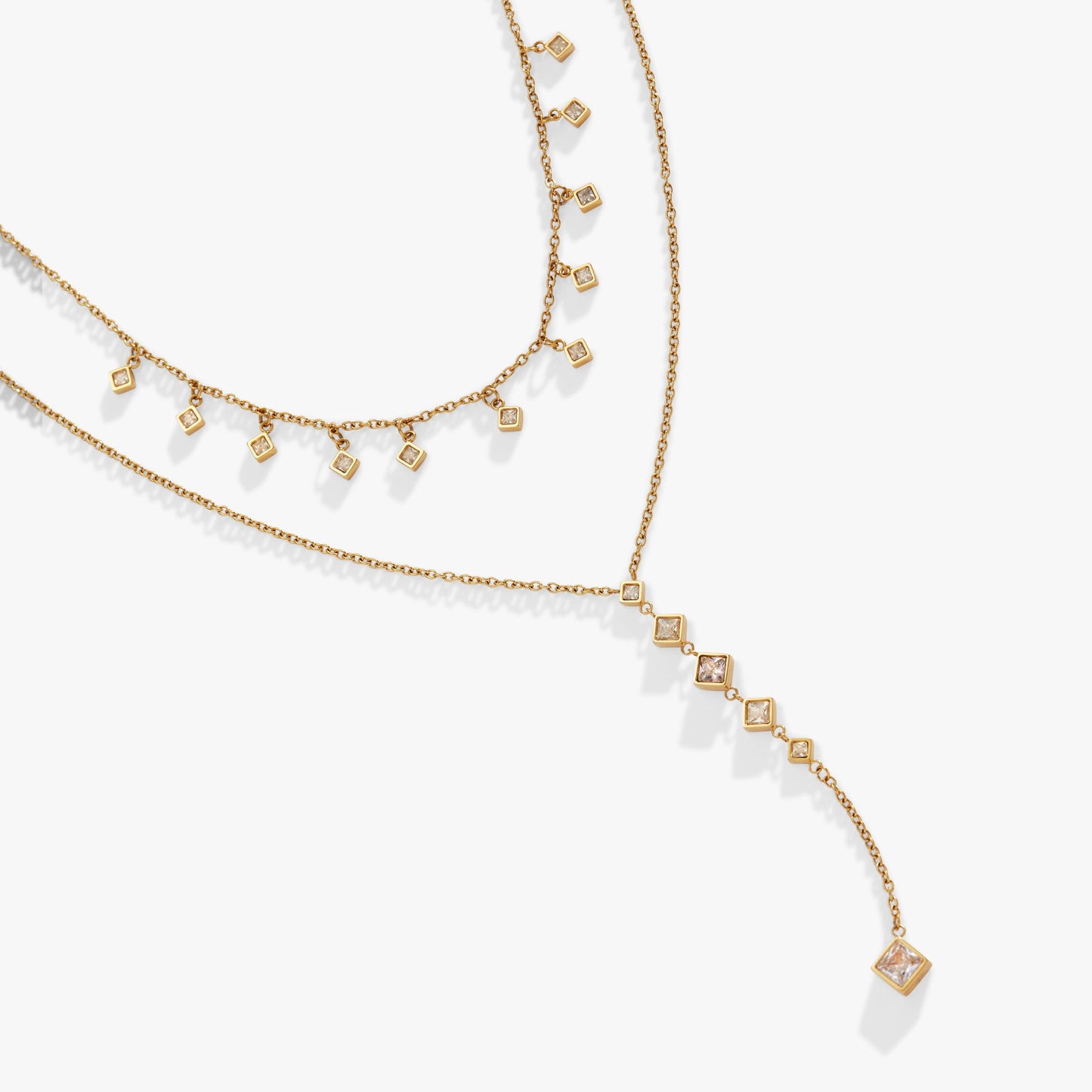 Layered Princess Cut Crystal Necklace - Alex and Ani