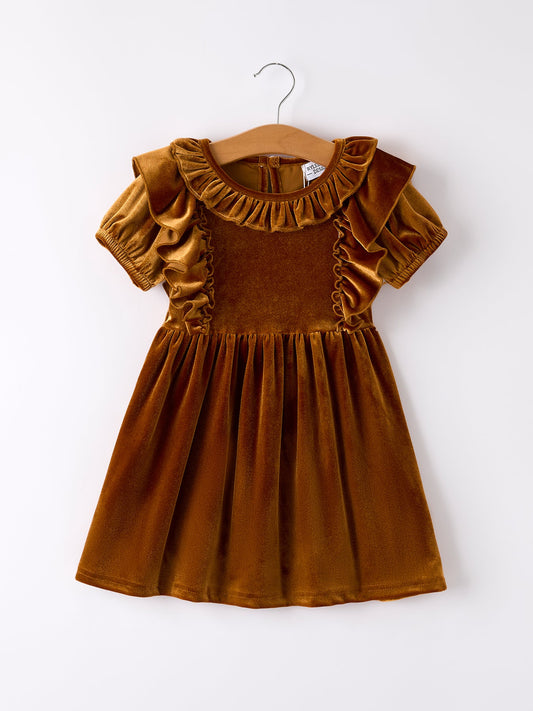 Autumn Velvet Girls Dress — Three Color Options