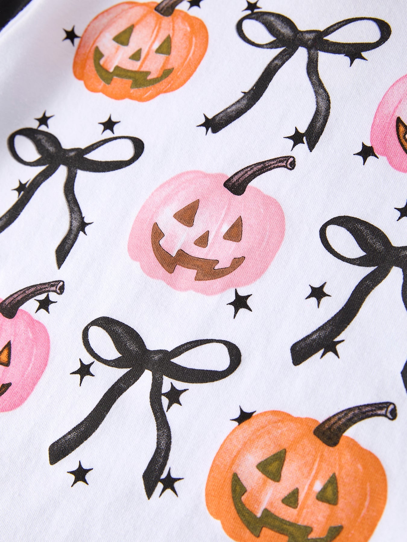 Halloween Printed Children's Top + Pink Gauze Skirt
