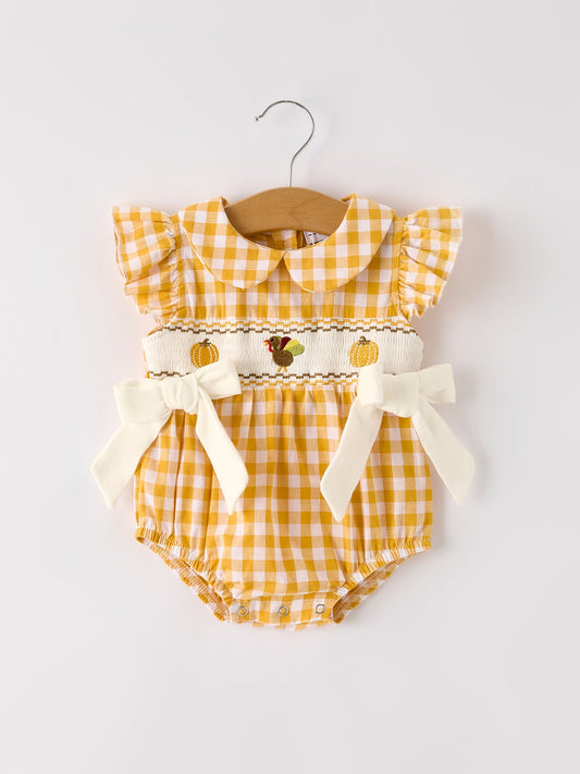 Thanksgiving Plaid Romper