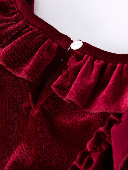 Autumn Velvet Girls Dress — Three Color Options