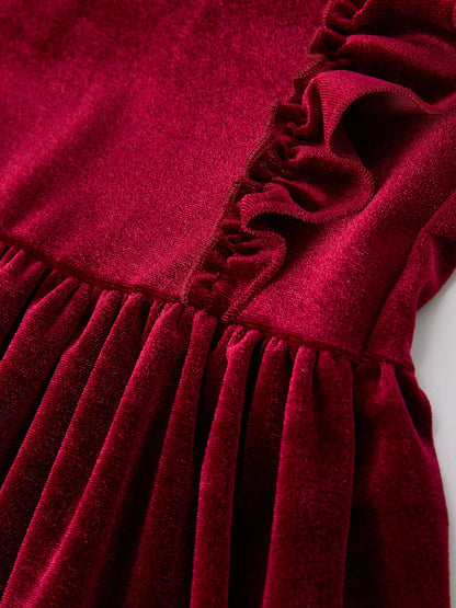 Autumn Velvet Girls Dress — Three Color Options