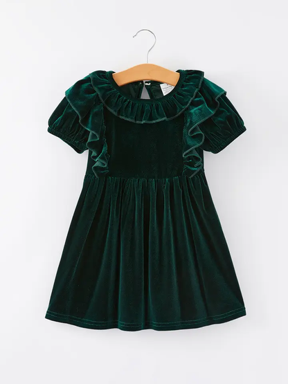 Autumn Velvet Girls Dress — Three Color Options