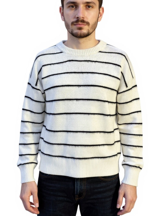 Men's Striped Crewneck Sweater