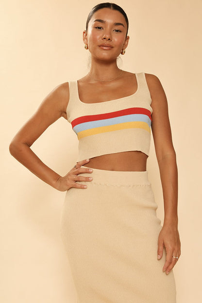 Retro Tank and Midi Skirt Set - Miss Sparkling