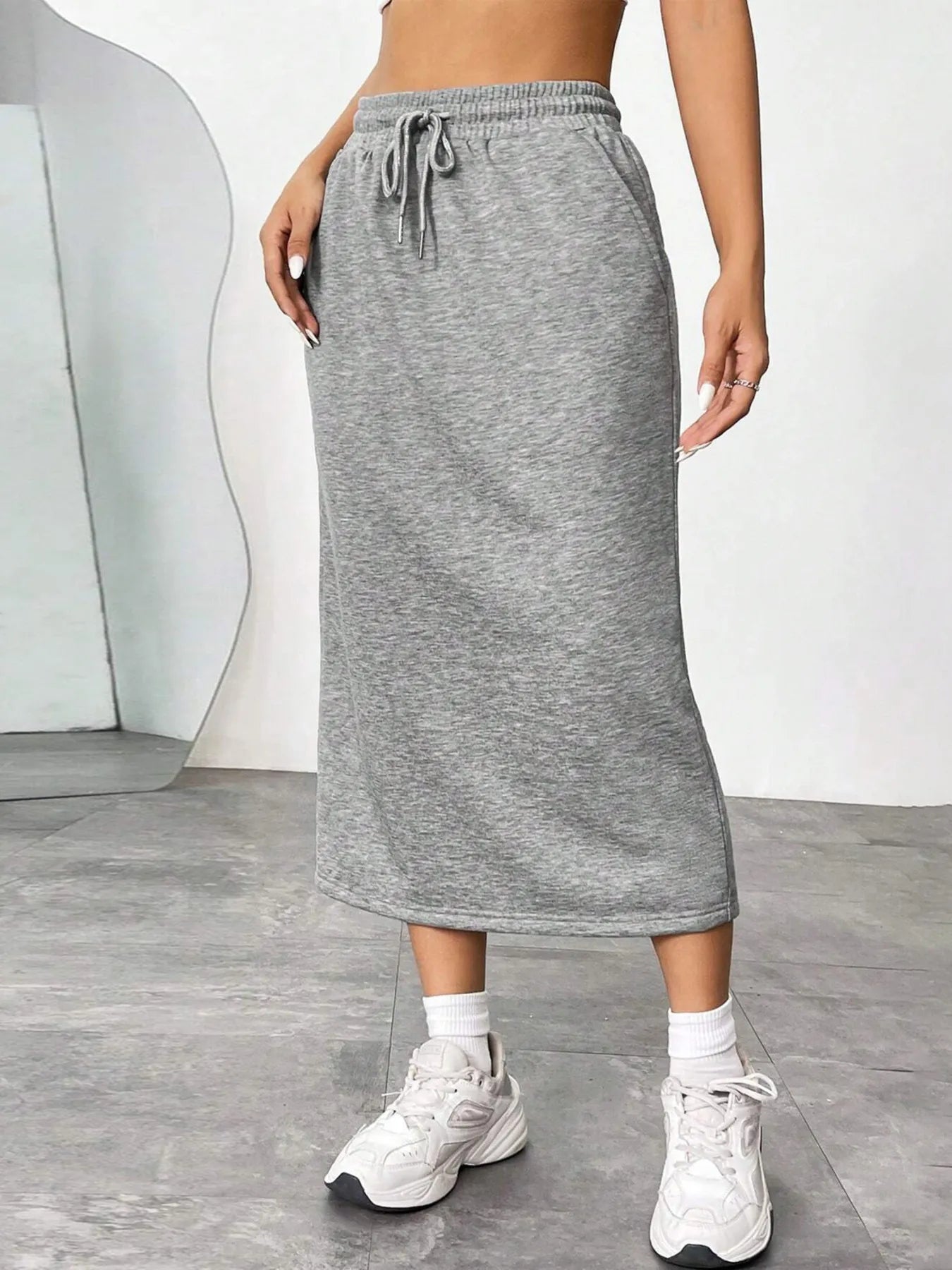 Casual Comfort Drawstring Skirt
