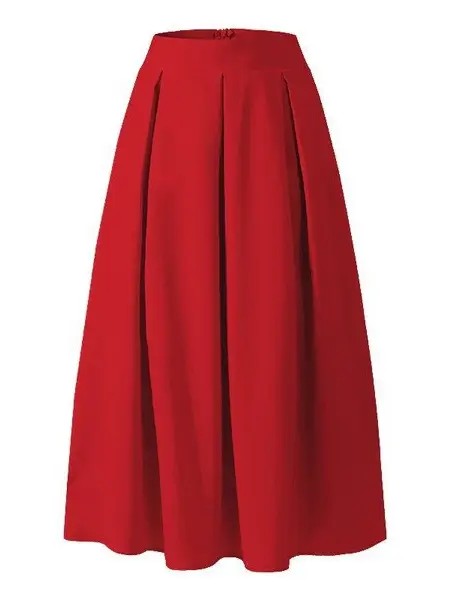 High Waist Pleated Maxi Skirt