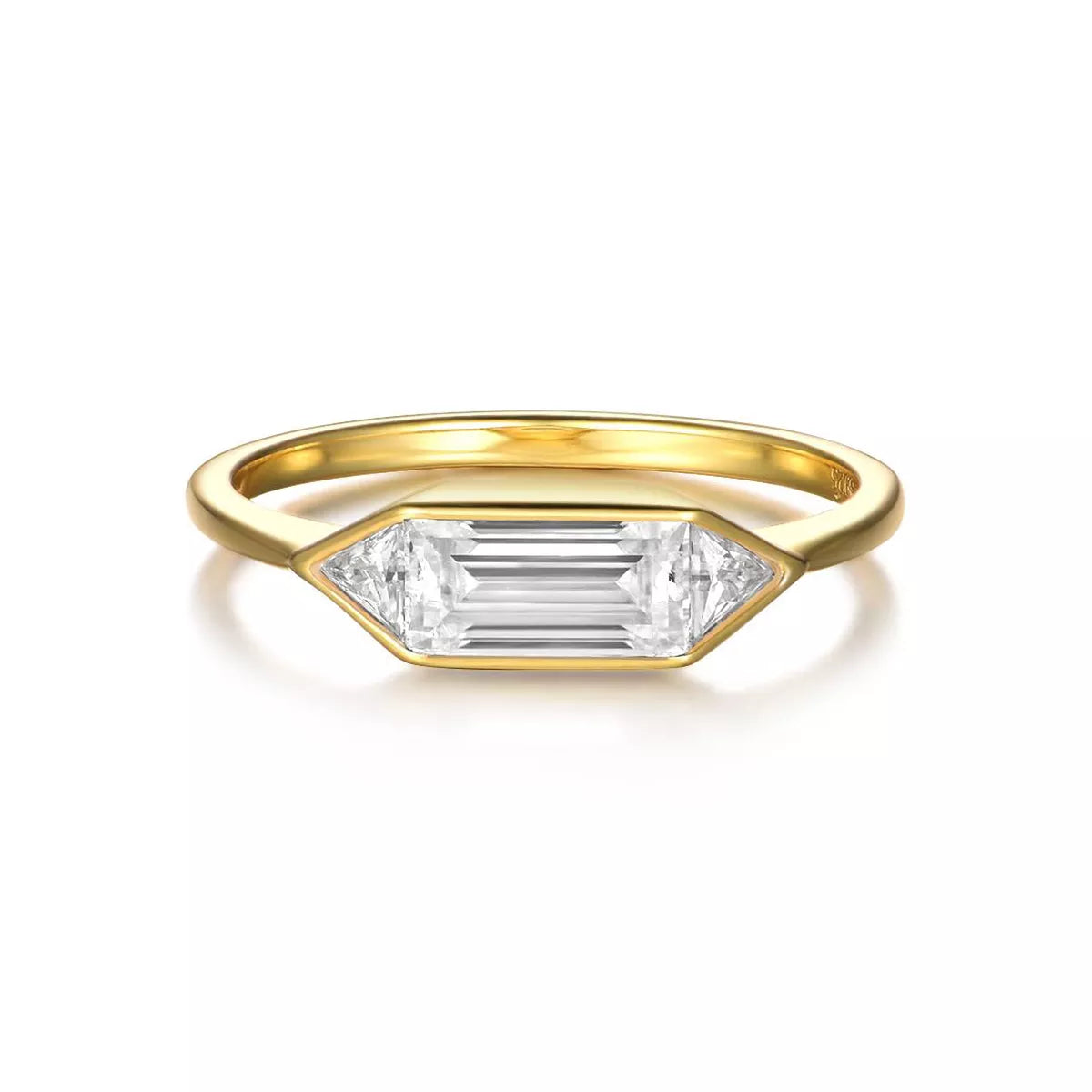 Baguette Trio Moissanite Ring