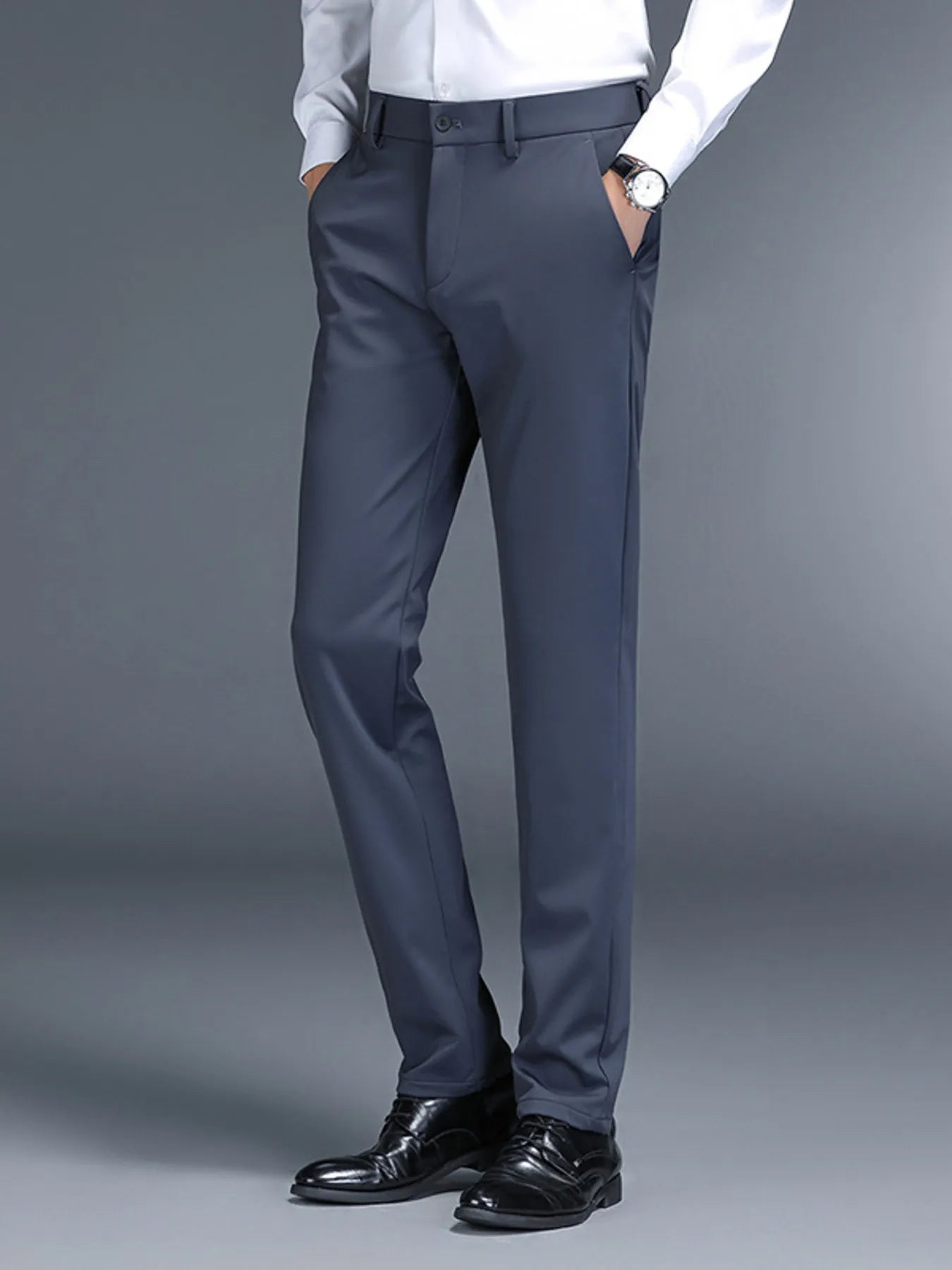 Men's Slim Fit Pants with Pockets