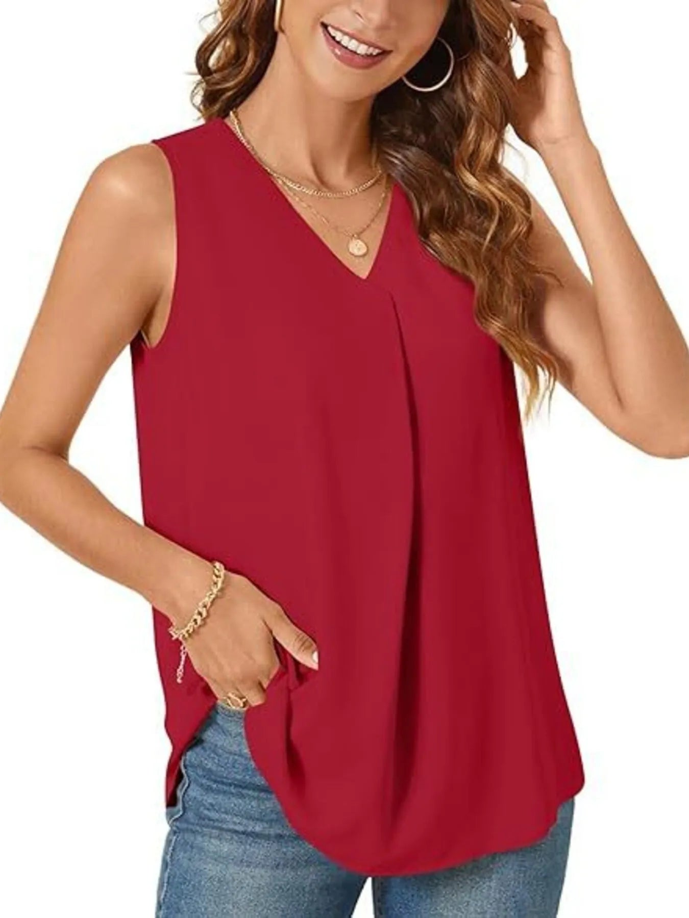 Women's V-Neck Sleeveless Tank