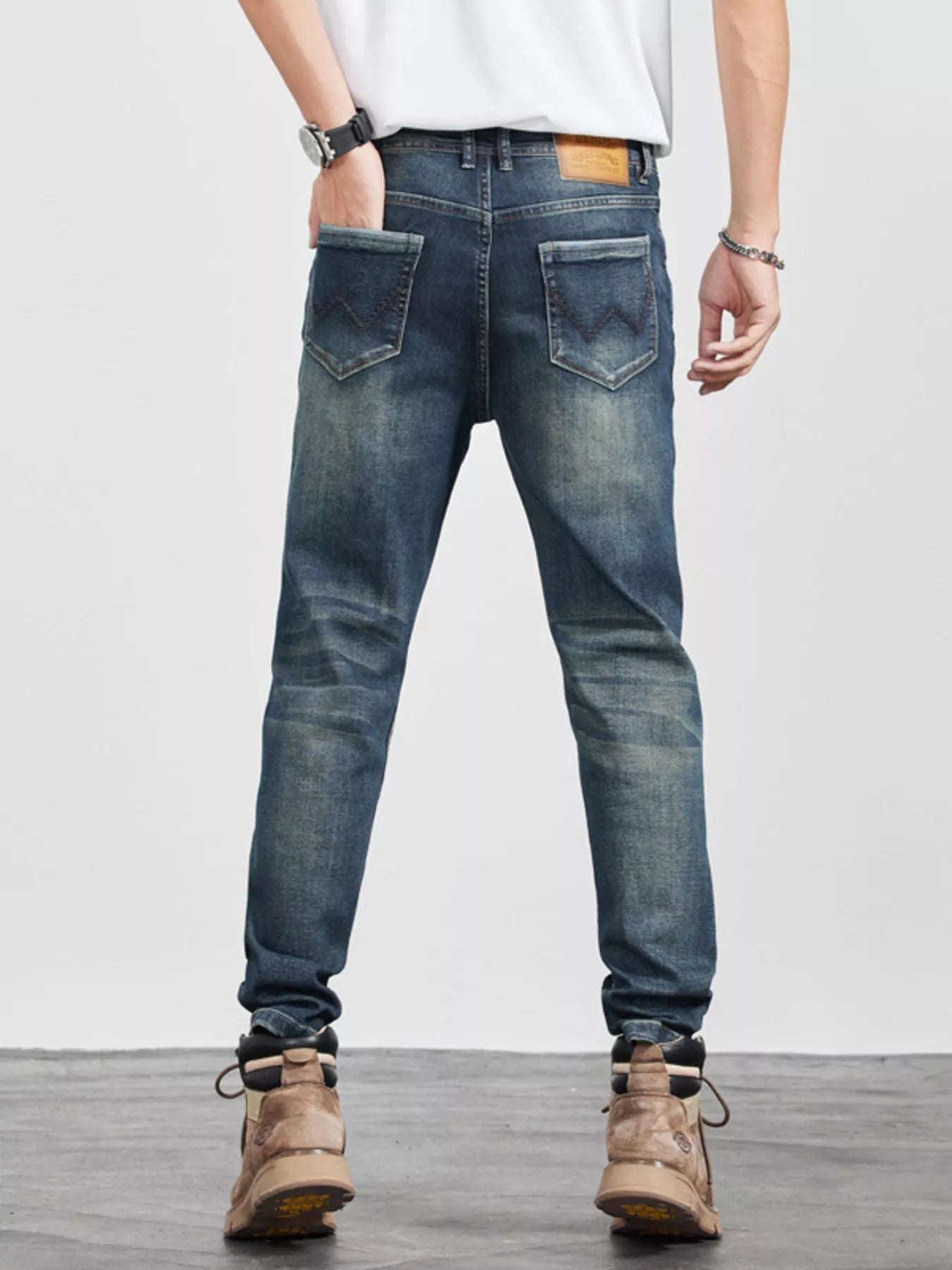 Men's Vintage Wash Slim Fit Jeans
