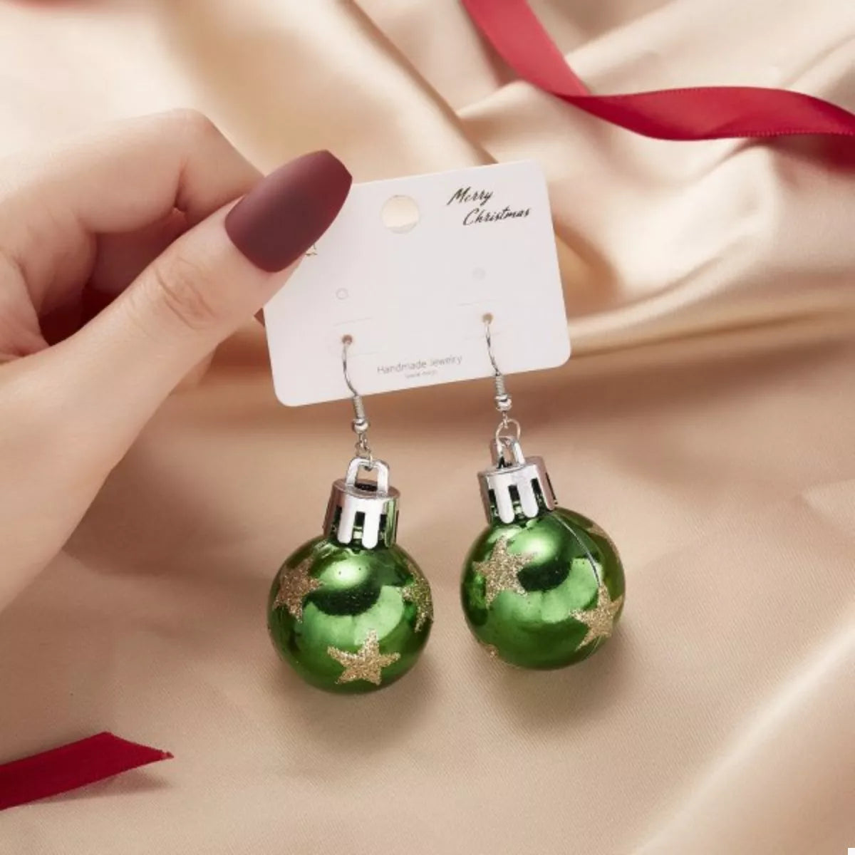 Christmas Ornament Drop Earrings