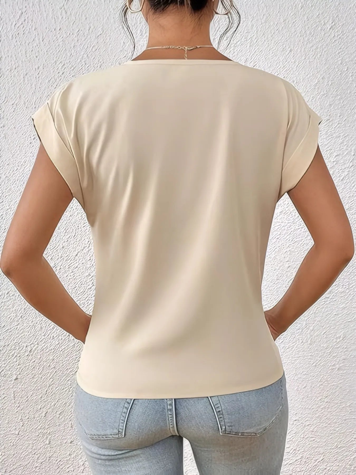 Women's V-Neck Twist Front Top