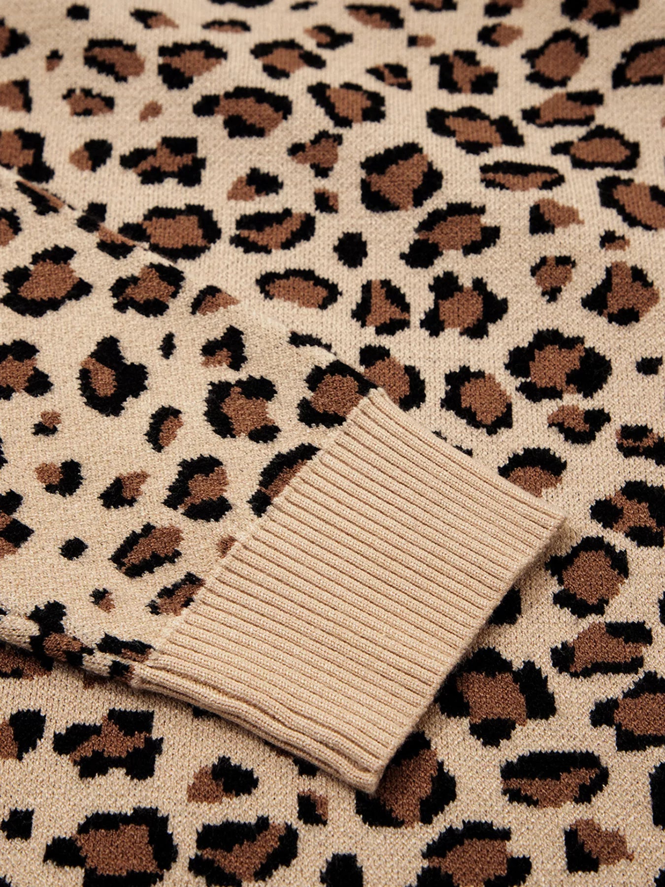 Leopard Print Knit Sweater