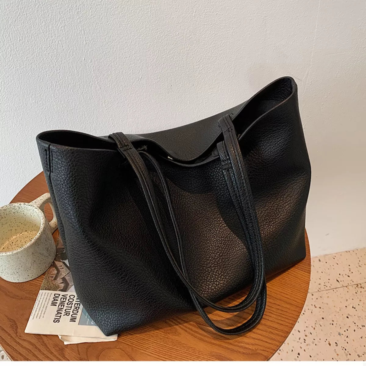 Vegan Leather Tote Bag