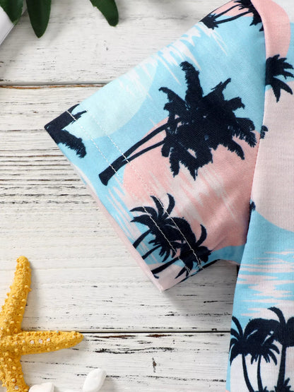 Palm Tree Print Outfit Set - Detail View 6