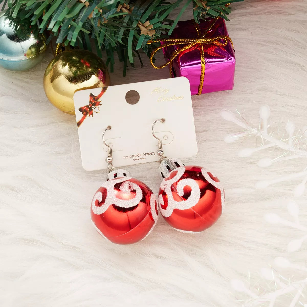 Christmas Ornament Drop Earrings
