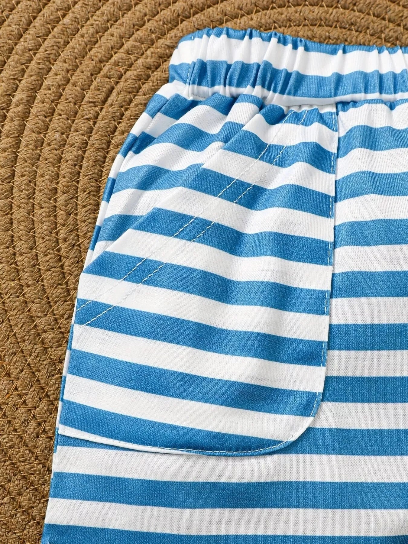 Dinosaur Tee & Striped Shorts Set - Detail View 6