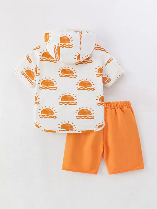 Sunny Hoodie & Shorts Set - Back View