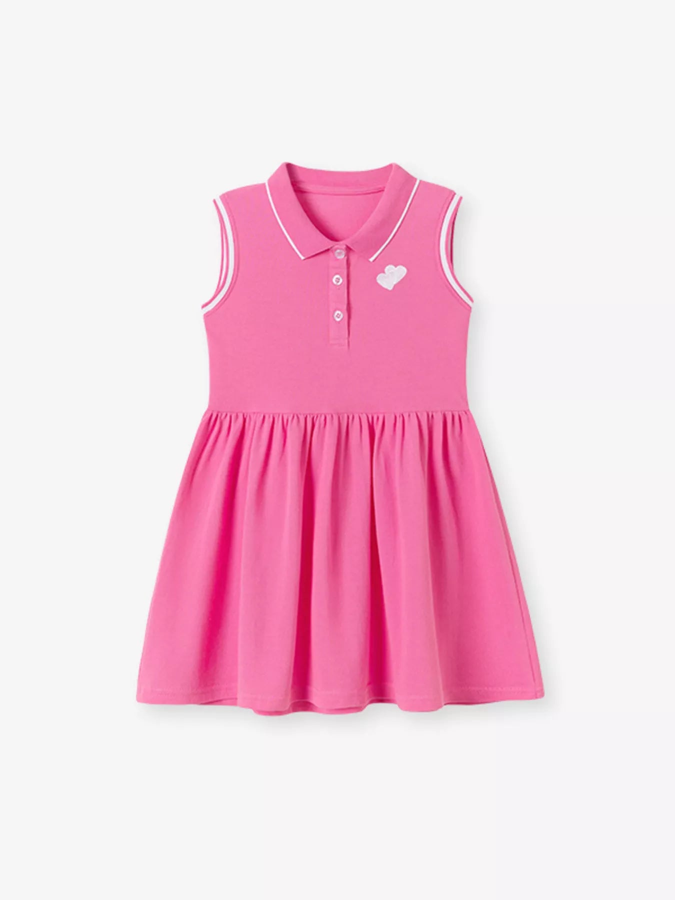 Girl's Sleeveless Polo Dress - Back View