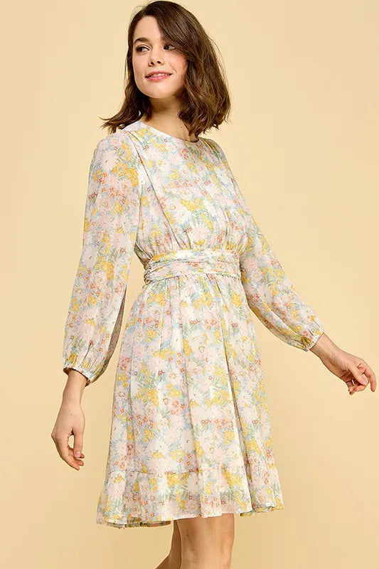 Chiffon Floral Print Dress