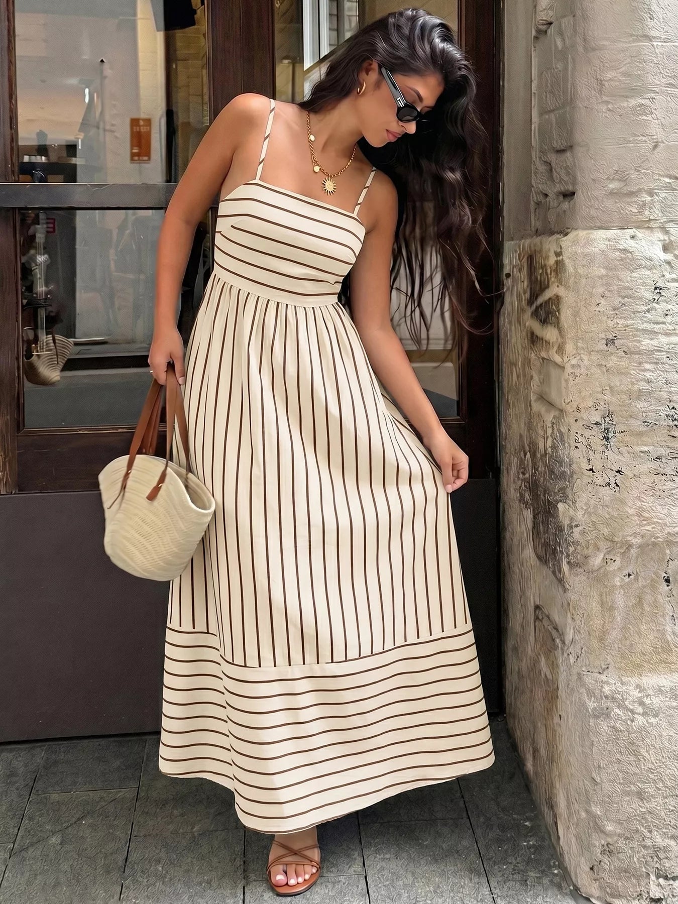 East Coast Stripe Maxi Dress