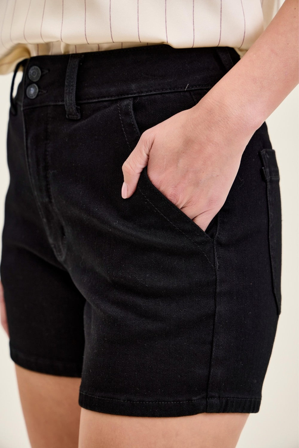 High-Waisted Trouser Shorts
