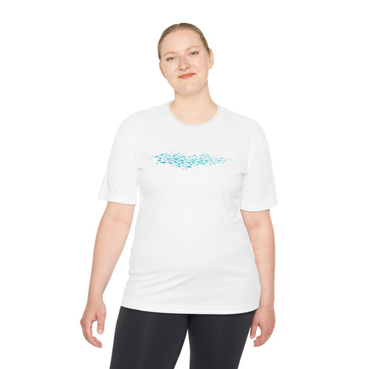 School of Fish | Moisture-Wicking Athletic T-Shirt - Detail View 4