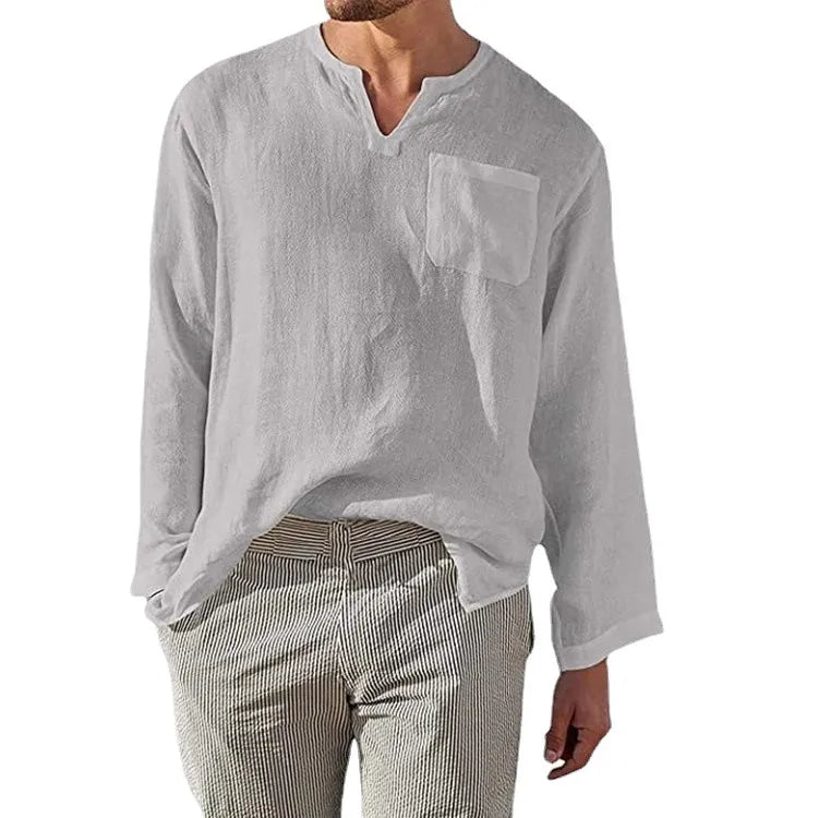 Men's Linen-Blend Shirt