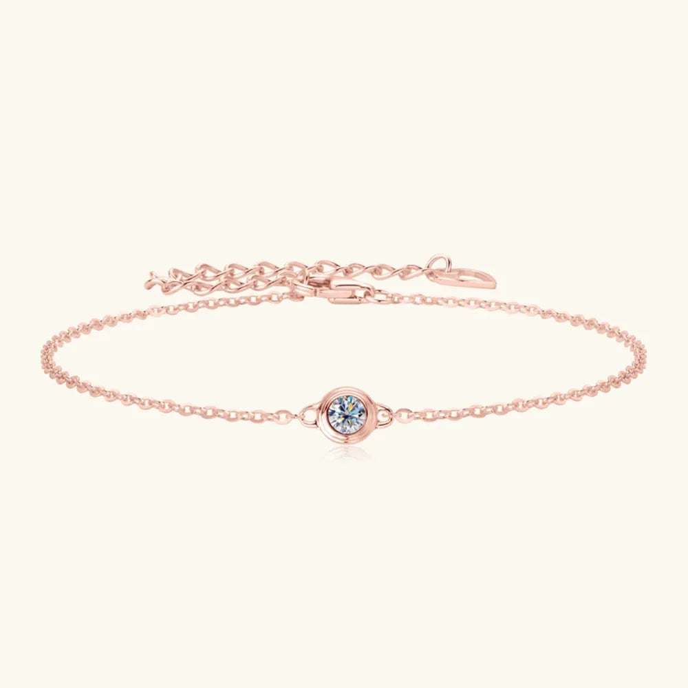 Delicate Moissanite Chain Bracelet