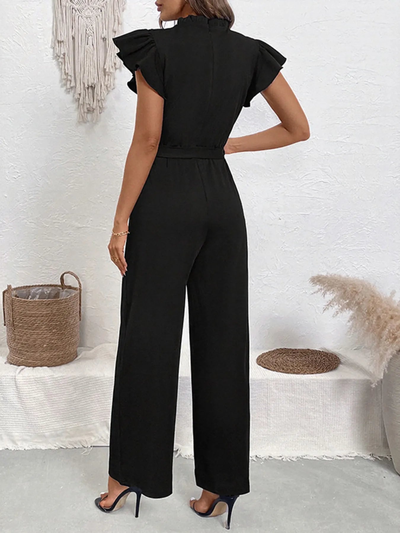 Pearl Top Cap Sleeve Jumpsuit