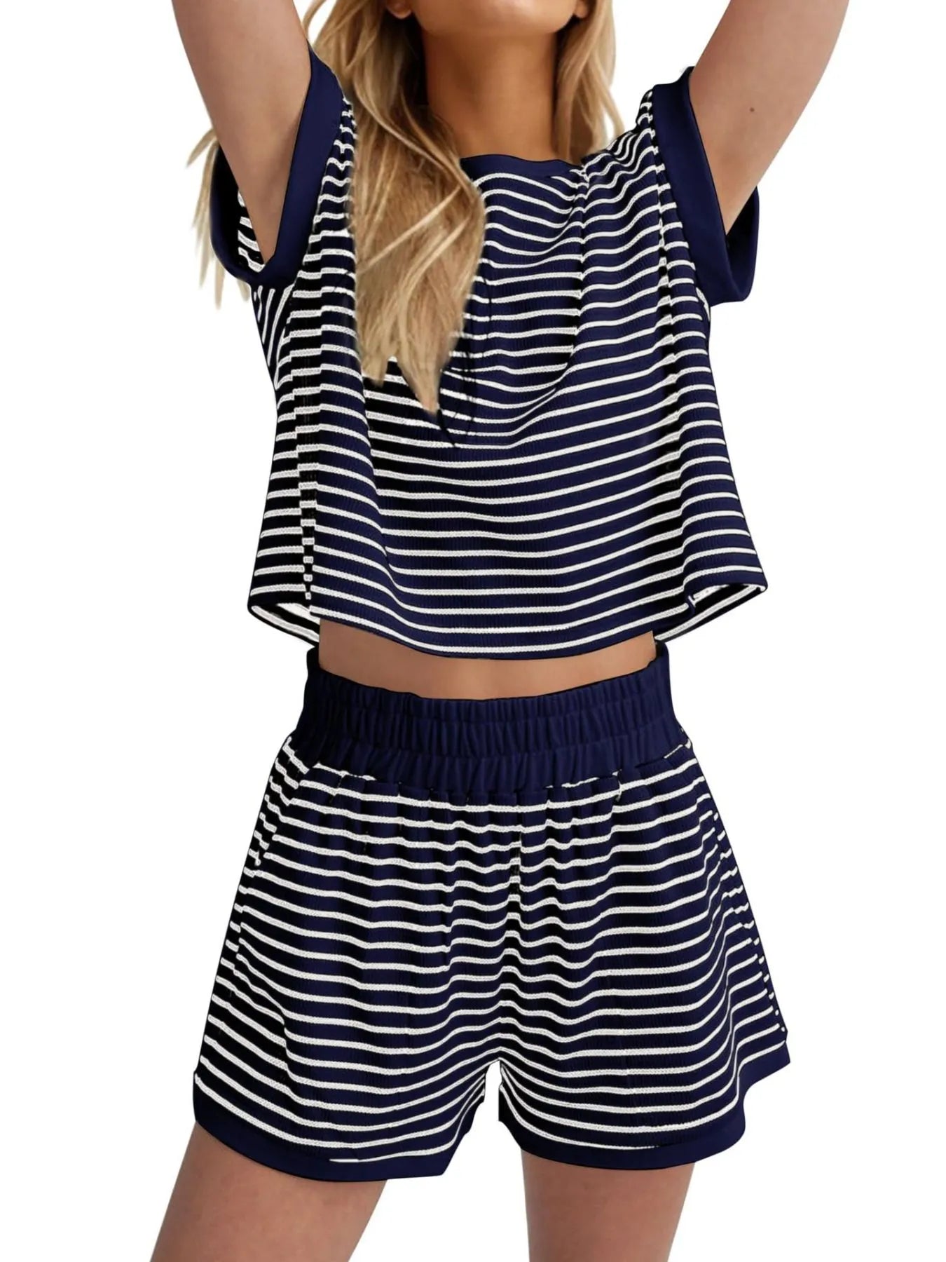 So Striped T-Shirt and Shorts Set
