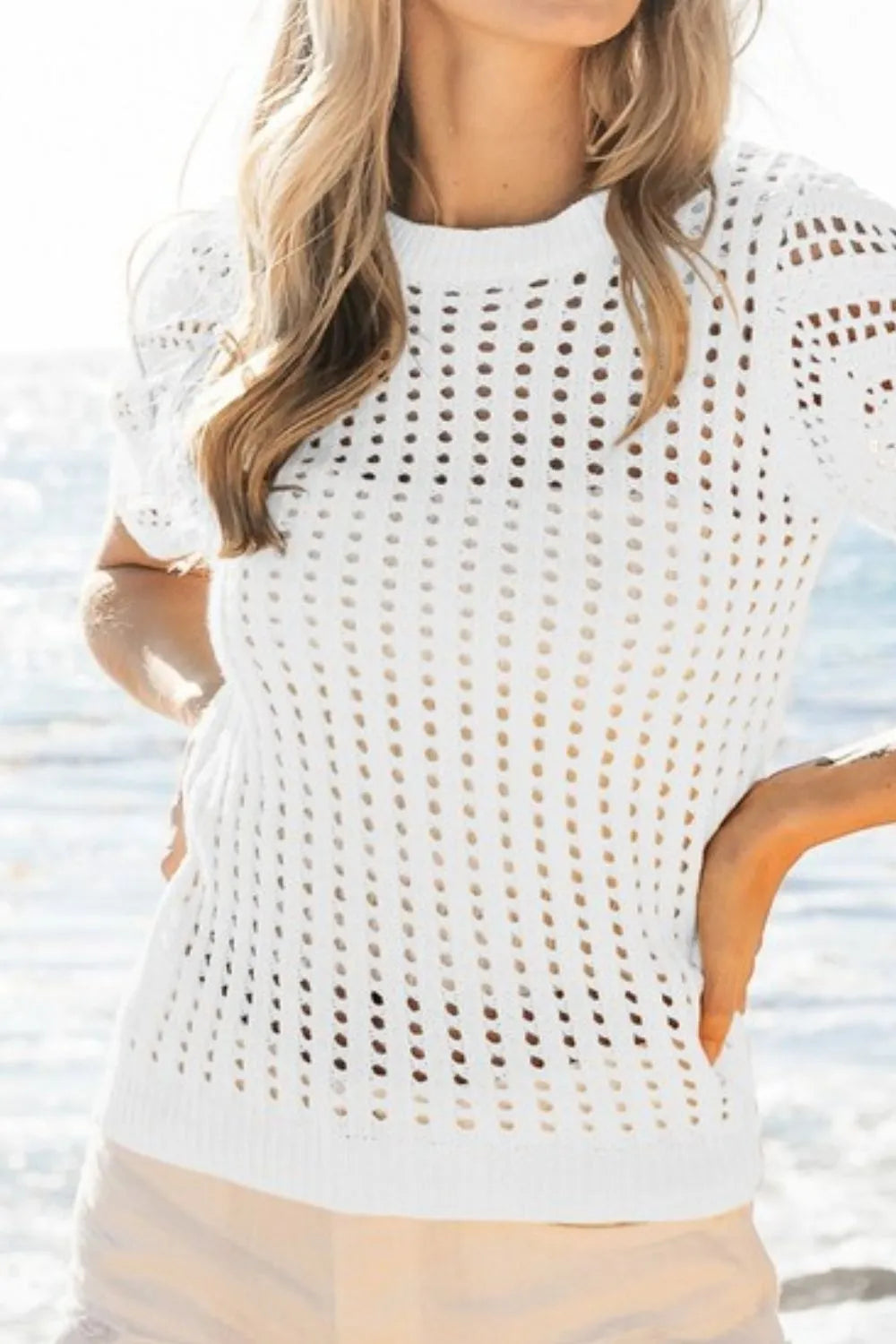 Women's Crochet Knit Top