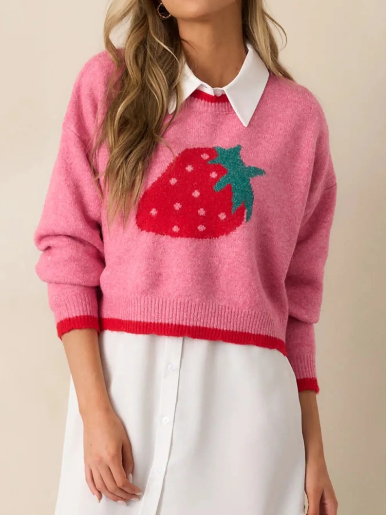 So Sweet Strawberry Sweater