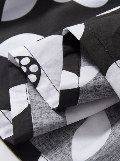 Black & White Floral Smocked Dress - Detail View 5
