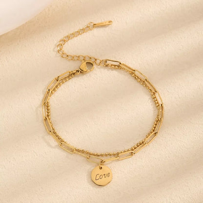 LOVE Charm Bracelet - Front View
