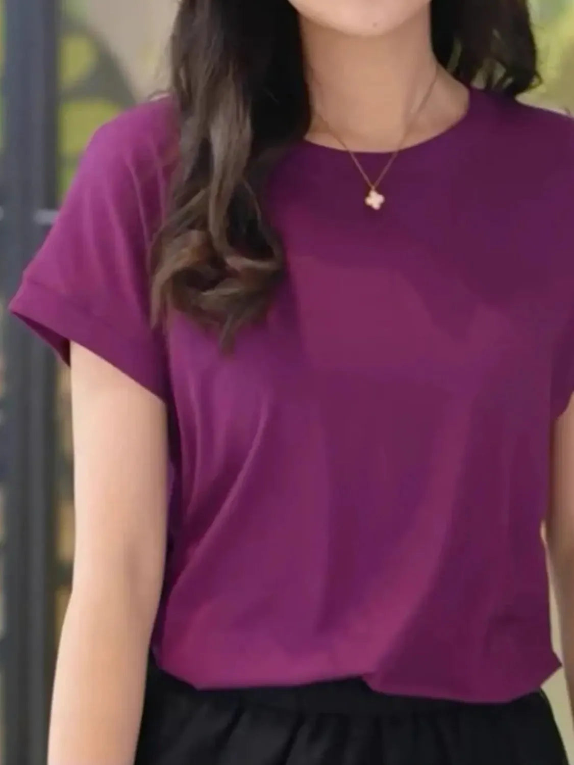 Women's Classic Tee with Cuffed Sleeves