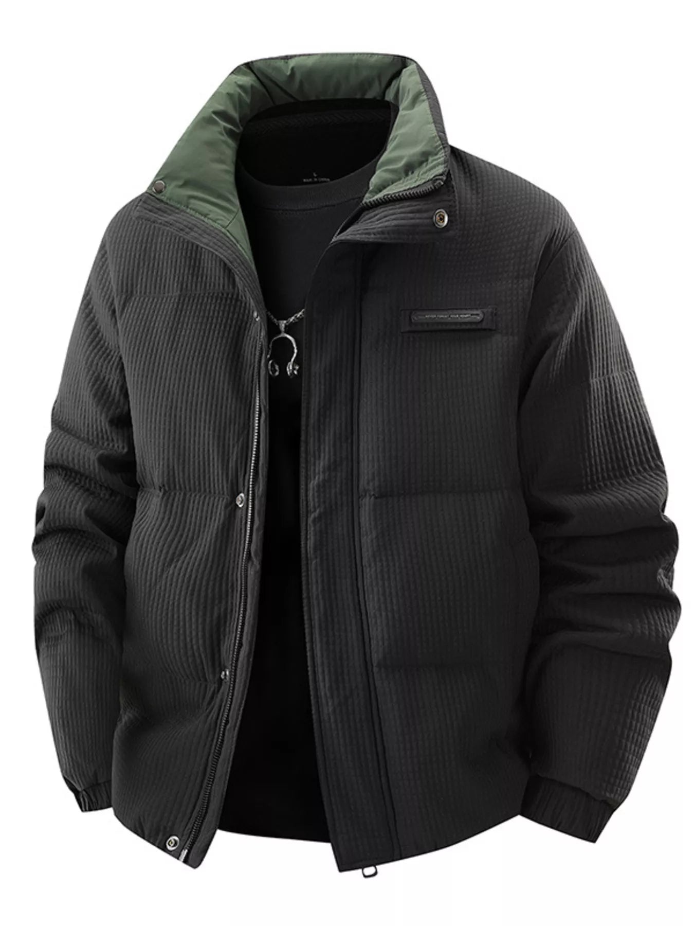 Men's Textured Puffer Jacket