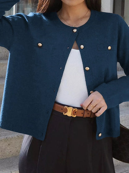 Button-Down Knit Cardigan - Side View