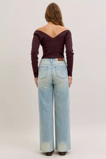 High Waist Column Straight Jeans - Detail View 10