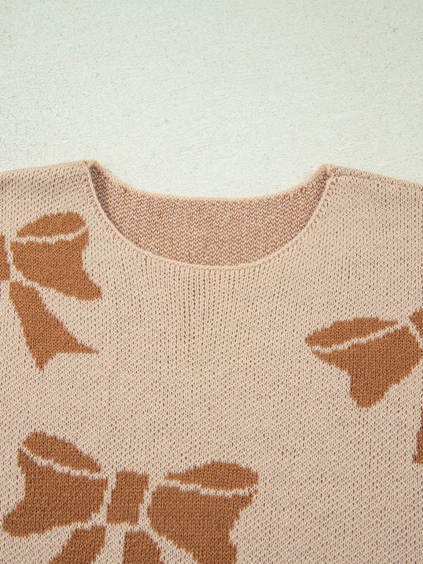 Caramel Ribbon Bow Sweater