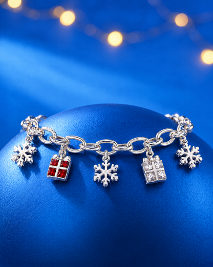 Snowflakes & Presents Multi Charm Bracelet