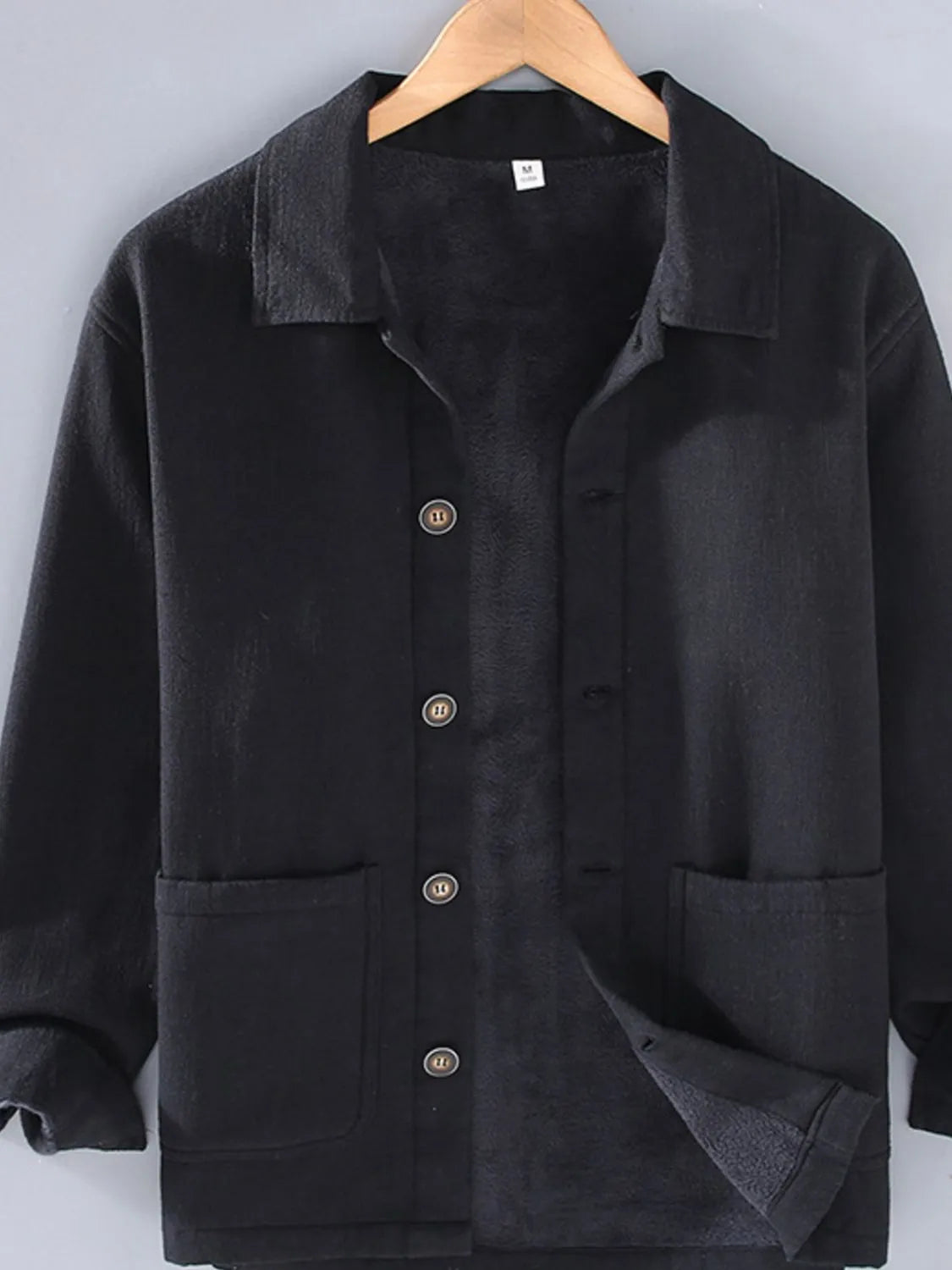 Men's Buttoned Long Sleeve Shacket