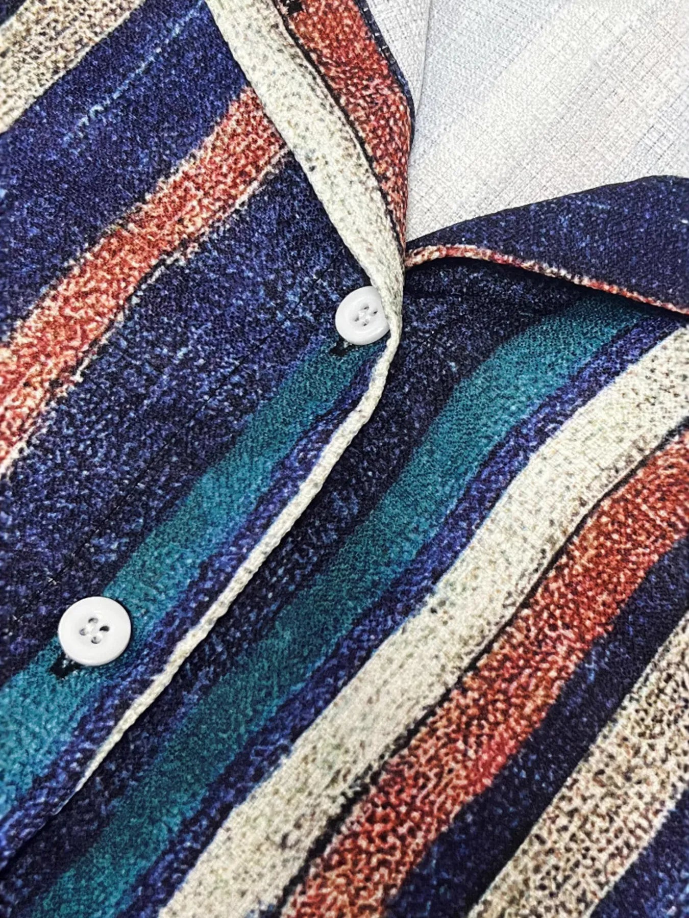 Striped Button-Front Shirt Dress